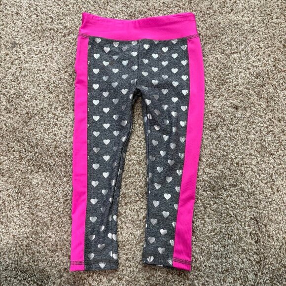 Body Glove 3-piece PinkGrey with Hearts Atheleisure Set 2T - Picture 5 of 6